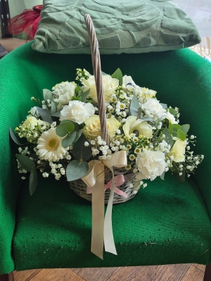 white basket