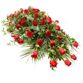 Coffin Spray Red Roses