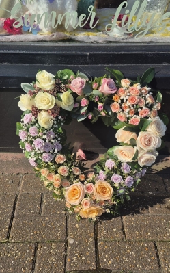 All rose open heart
