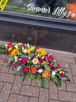 Autumnal casket spray