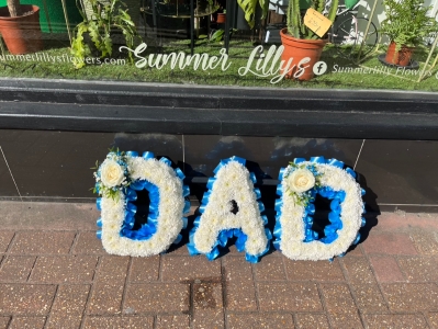 Blue and white Dad
