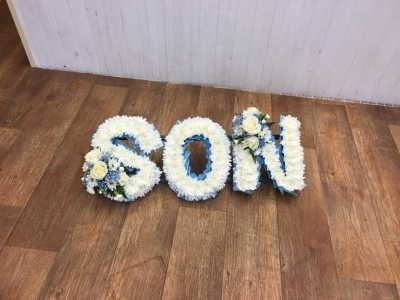 Blue and white son