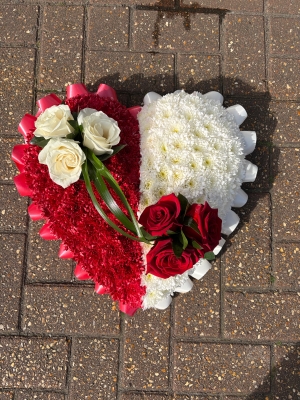 Half and half heart