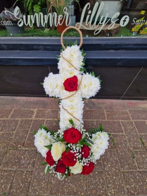 Red and White Anchor