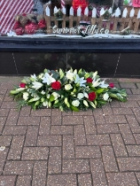 Rose and Lily casket spray