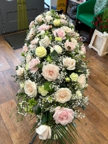 Pastel rose casket spray